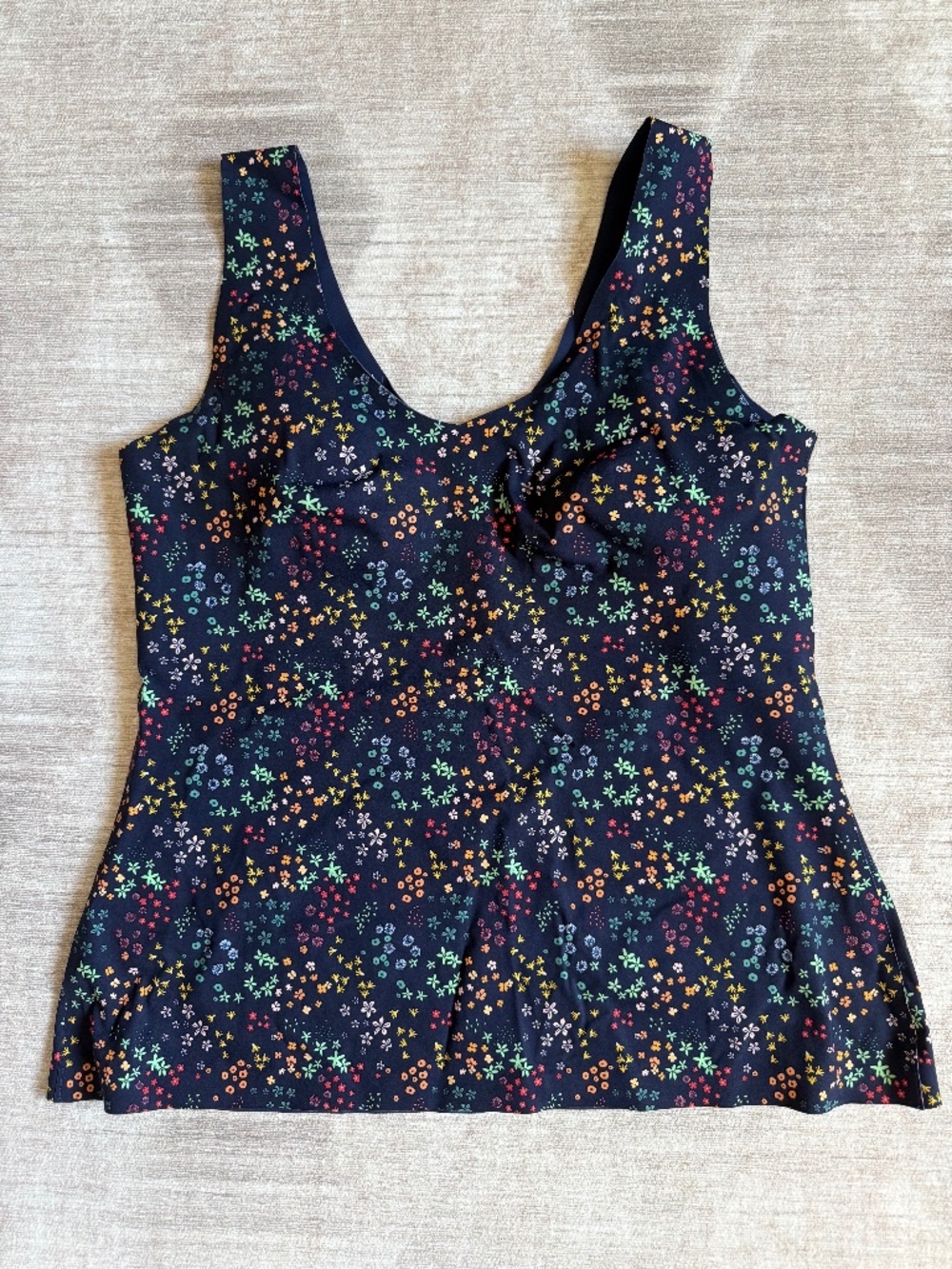 Knix Navy Blue Floral Tank Top